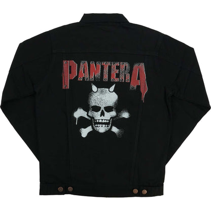 Pantera Skull Black Denim Jacket Denim Jacket Back