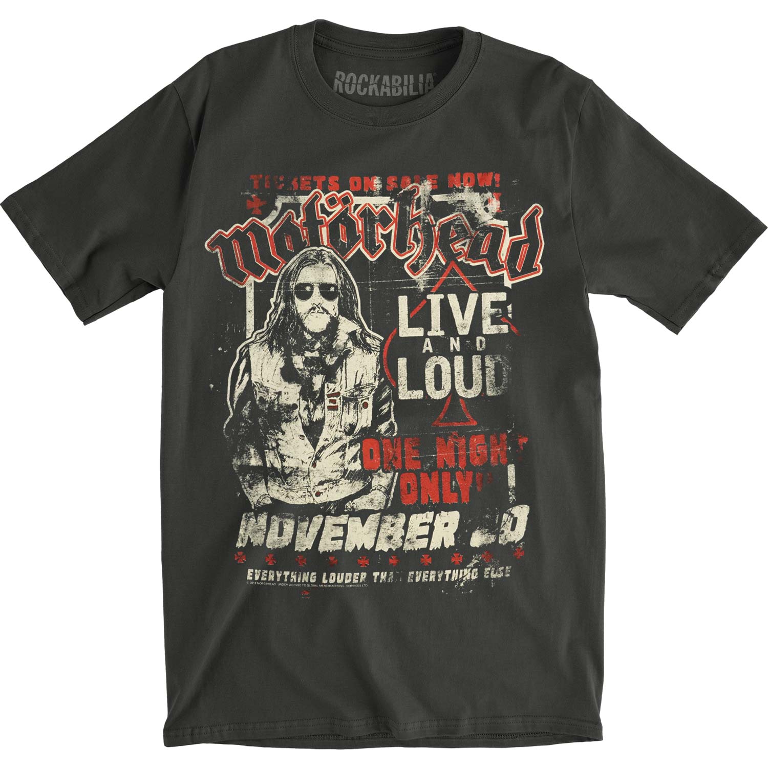 Motorhead One Night Only Vintage T-shirt Front