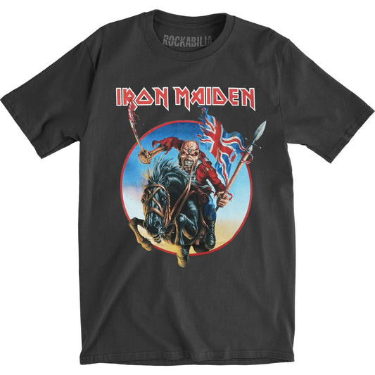 Iron Maiden Trooper On Steed Vintage T-shirt Front