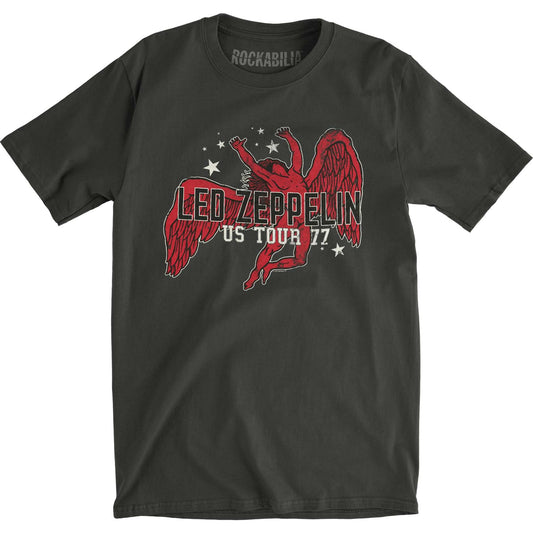 Led Zeppelin Tour 77 Icarus Vintage T-shirt Front