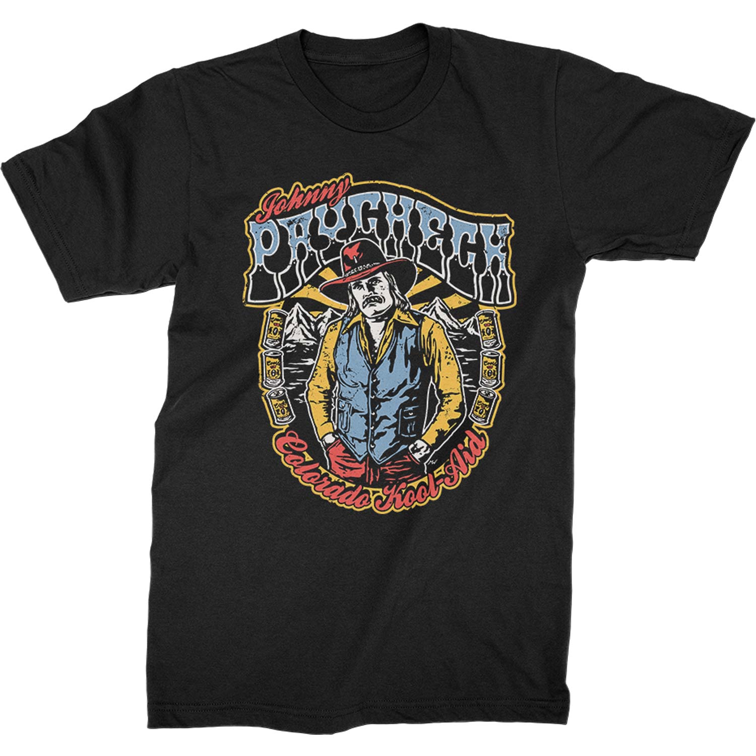 Johnny Paycheck Kool Aid Tee (Black) T-shirt Front
