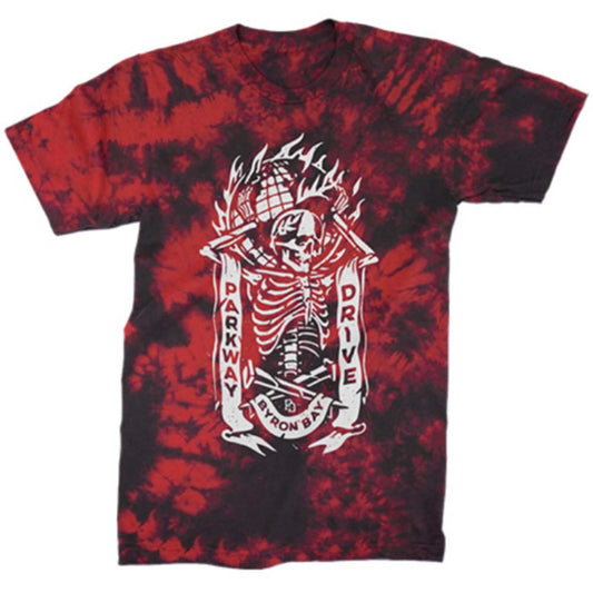 Parkway Drive Nothing Can Save Us Red/Black Dye Tie Dye T-shirt Front