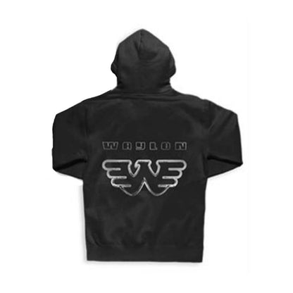Waylon Jennings Silver Flying W Pullover Hoodie Hooded Sweatshirt Back