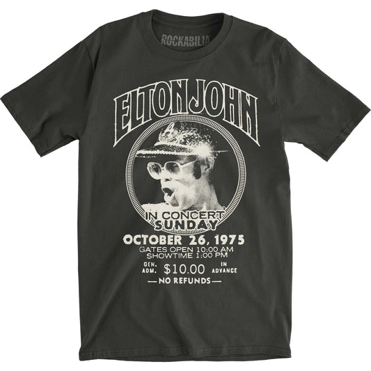 Elton John Live In Concert Vintage T-shirt Front