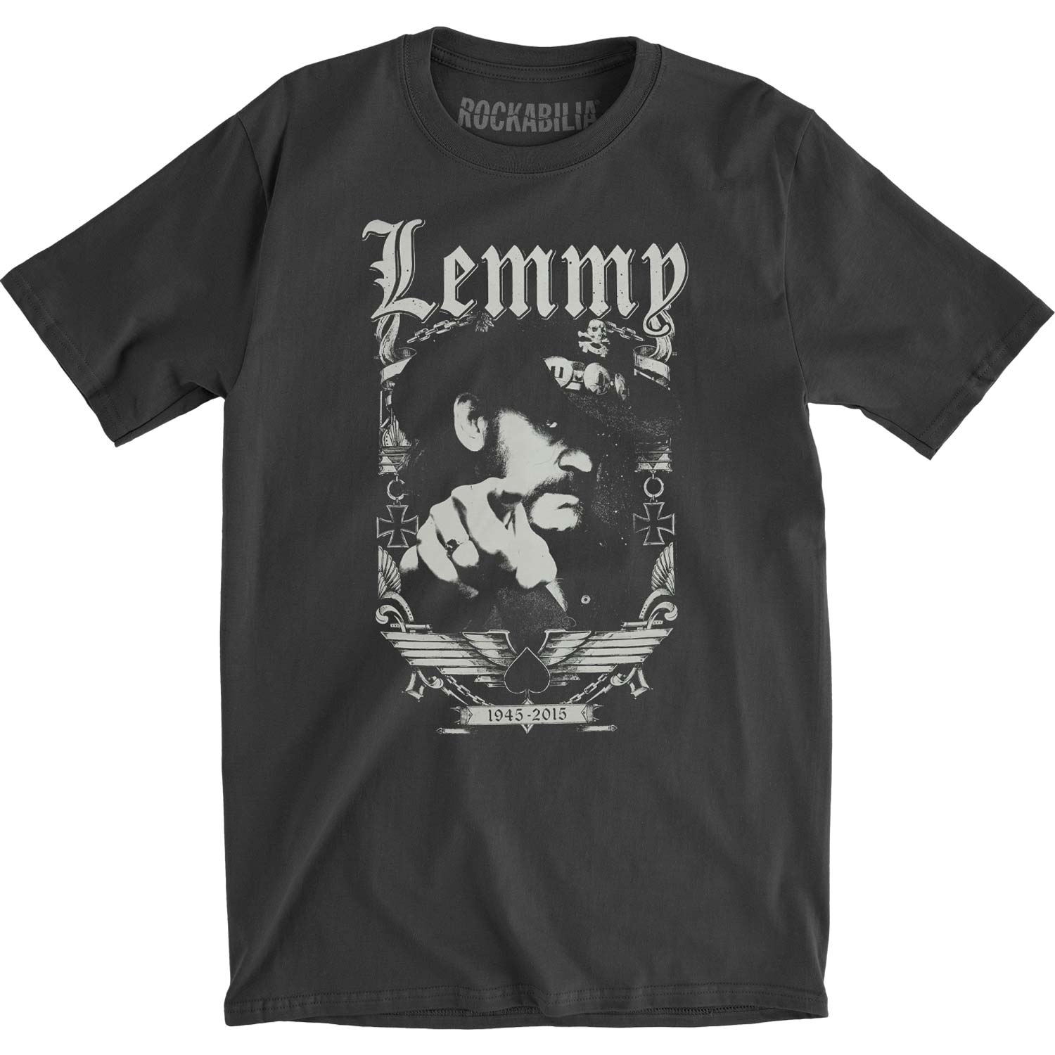 Motorhead Lemmy 1945 Vintage T-shirt Front