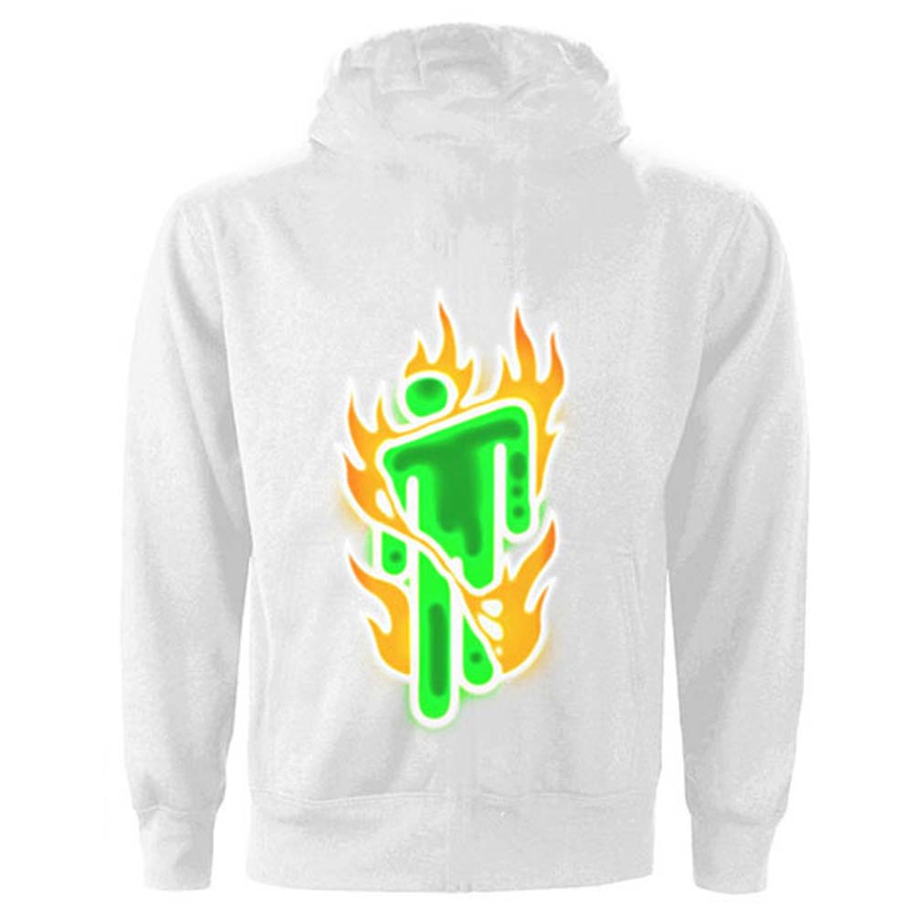Billie Eilish Airbrush Flames Blohsh (Back Print) Hooded Sweatshirt Back