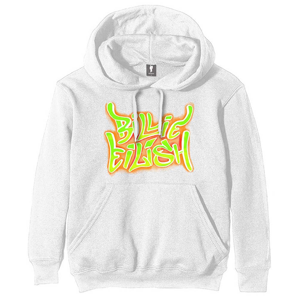 Billie Eilish Airbrush Flames Blohsh (Back Print) Hooded Sweatshirt Front