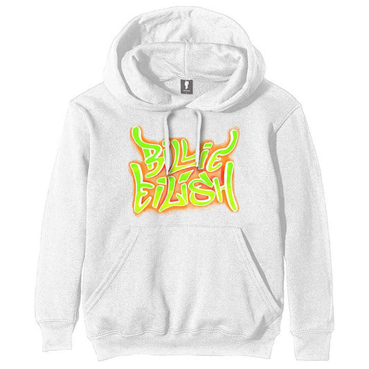 Billie Eilish Airbrush Flames Blohsh (Back Print) Hooded Sweatshirt Front