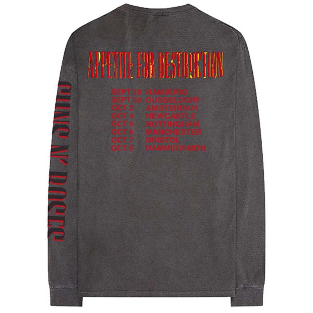 Guns N Roses Appetite Tour (Back & Arm Print) Long Sleeve Back