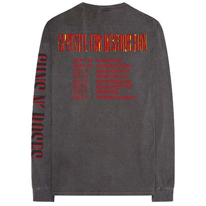 Guns N Roses Appetite Tour (Back & Arm Print) Long Sleeve Back