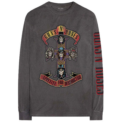 Guns N Roses Appetite Tour (Back & Arm Print) Long Sleeve Front