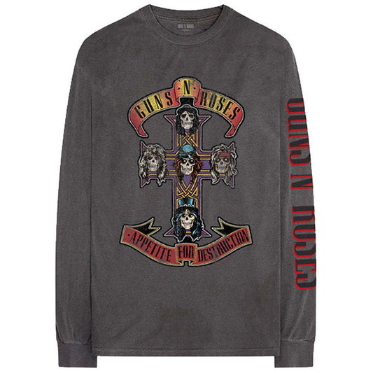 Guns N Roses Appetite Tour (Back & Arm Print) Long Sleeve Front