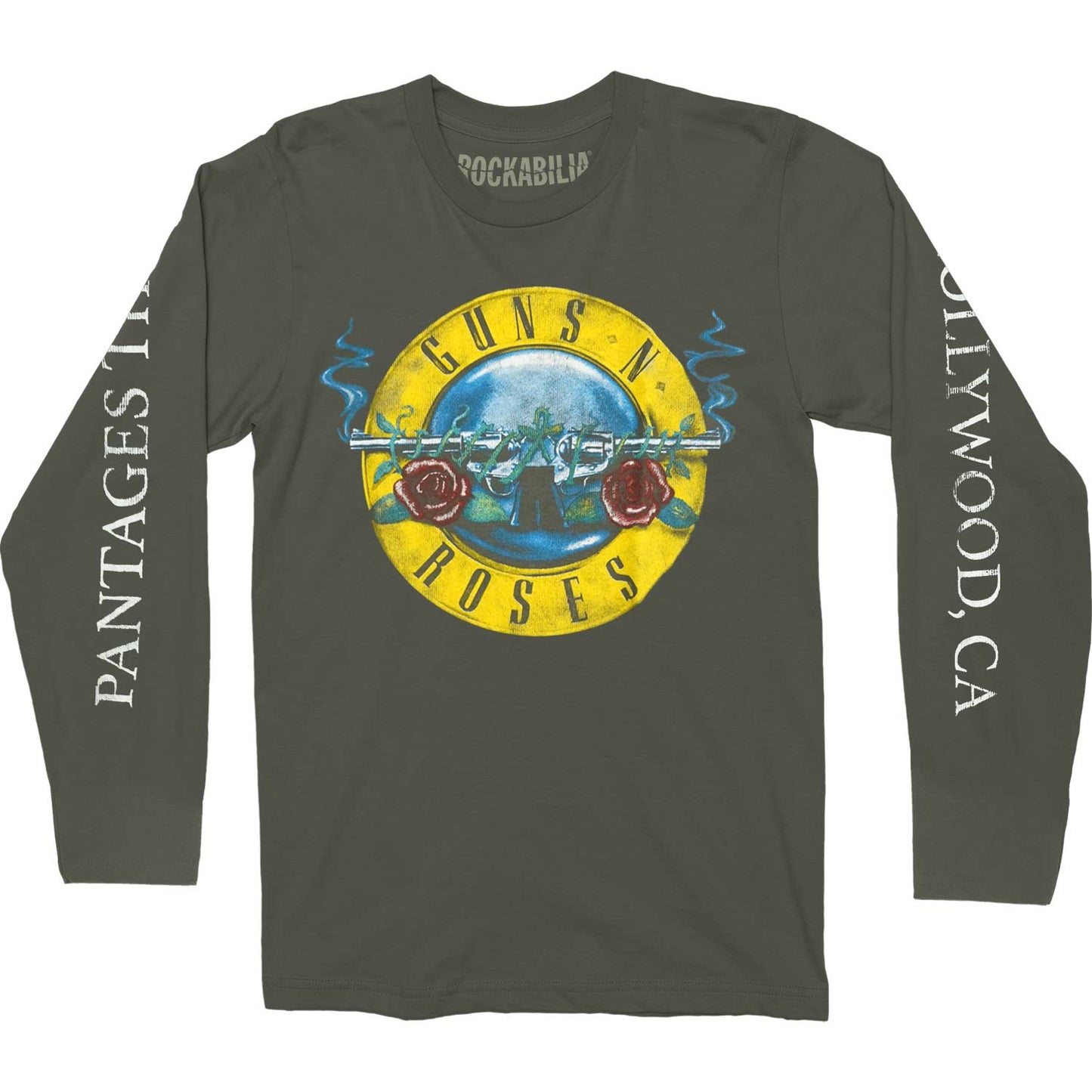 Guns N Roses Hollywood Tour (Back & Arm Print) Long Sleeve Front