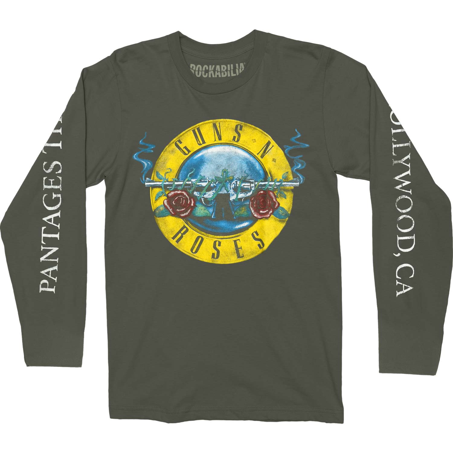 Guns N Roses Hollywood Tour (Back & Arm Print) Long Sleeve Front