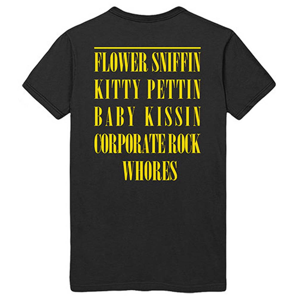 Nirvana Flower Sniffin (Back Print) Slim Fit T-shirt Back