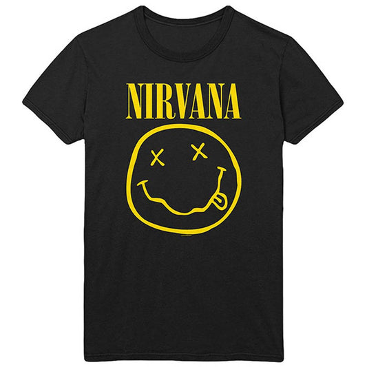 Nirvana Flower Sniffin (Back Print) Slim Fit T-shirt Front