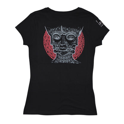 Shaded Box (Back & Sleeve Print) Ladies T-Shirt Junior Top