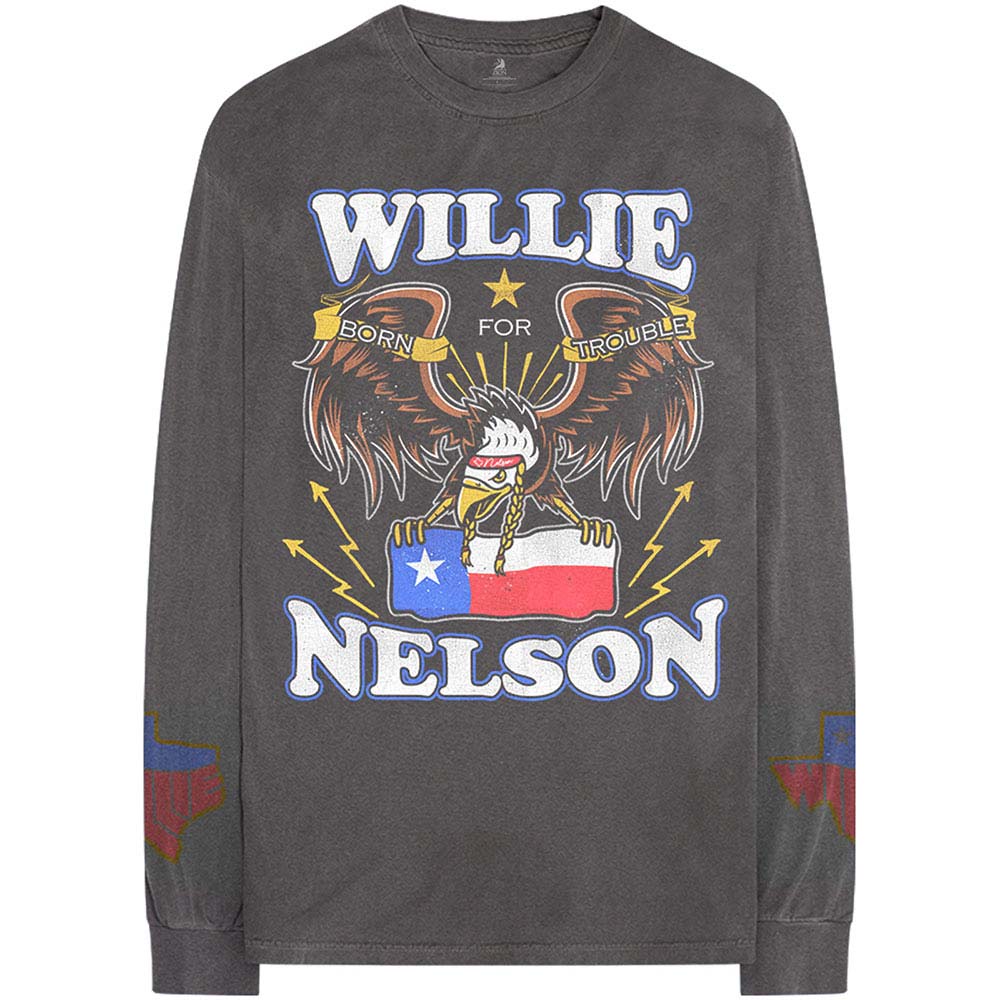 Willie Nelson Texan Pride (Arm Print) Long Sleeve Front