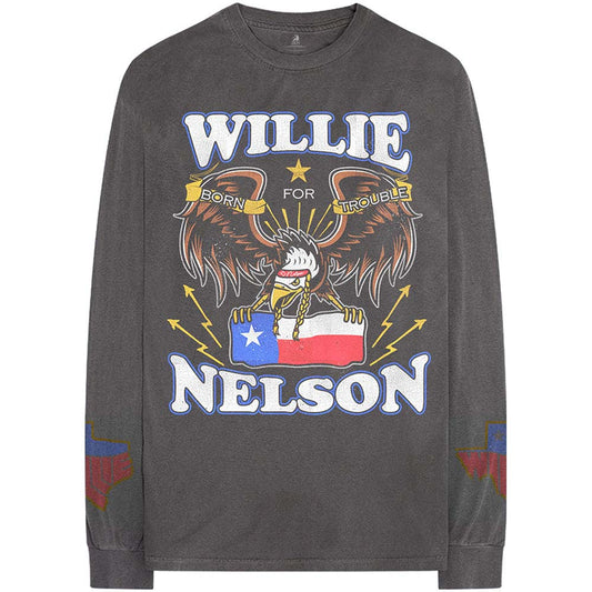 Willie Nelson Texan Pride (Arm Print) Long Sleeve Front