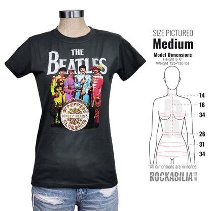 Sgt. Peppers Charcoal (Women's) Ladies Tee Junior Top