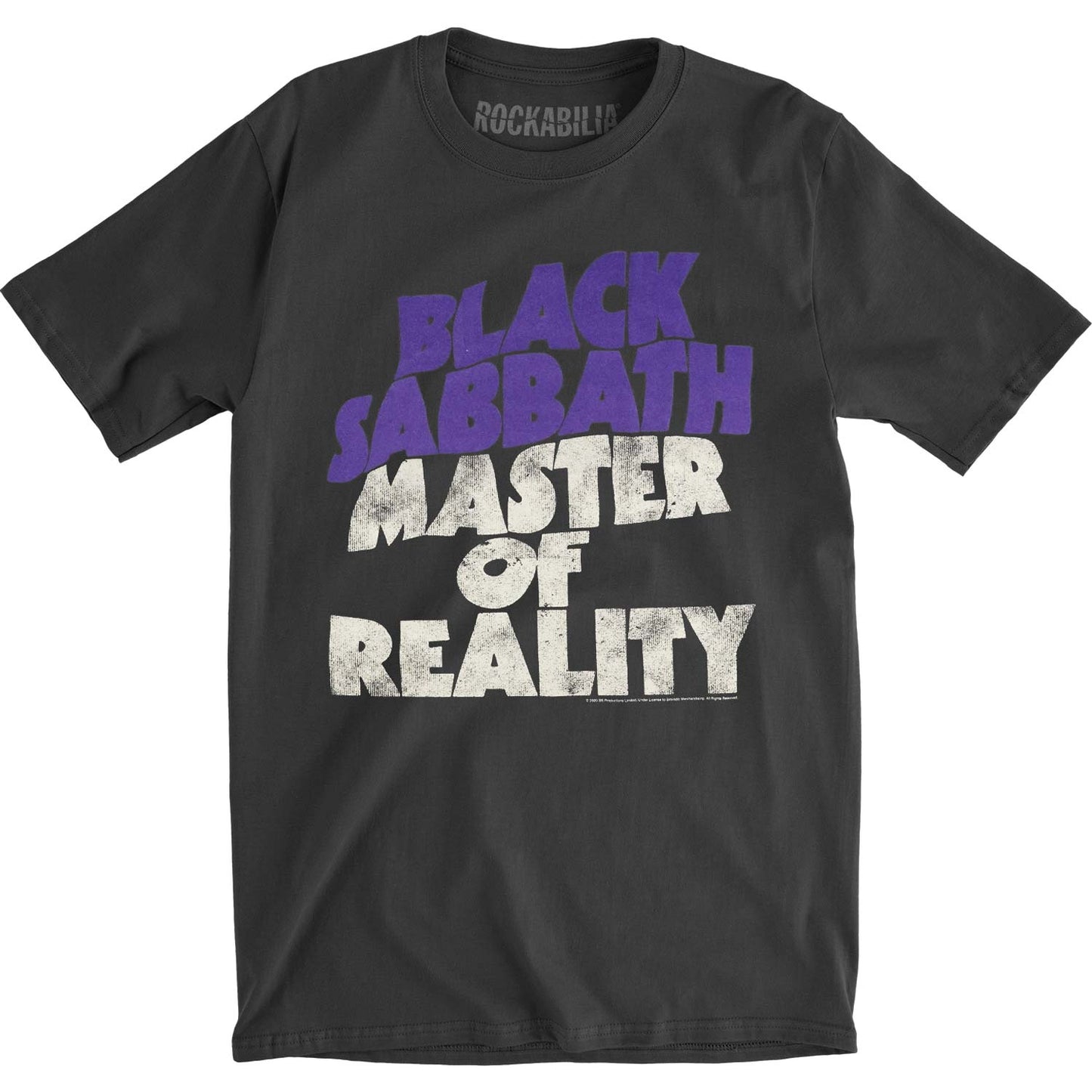 Black Sabbath Master Of (Flocked) Vintage T-shirt Front