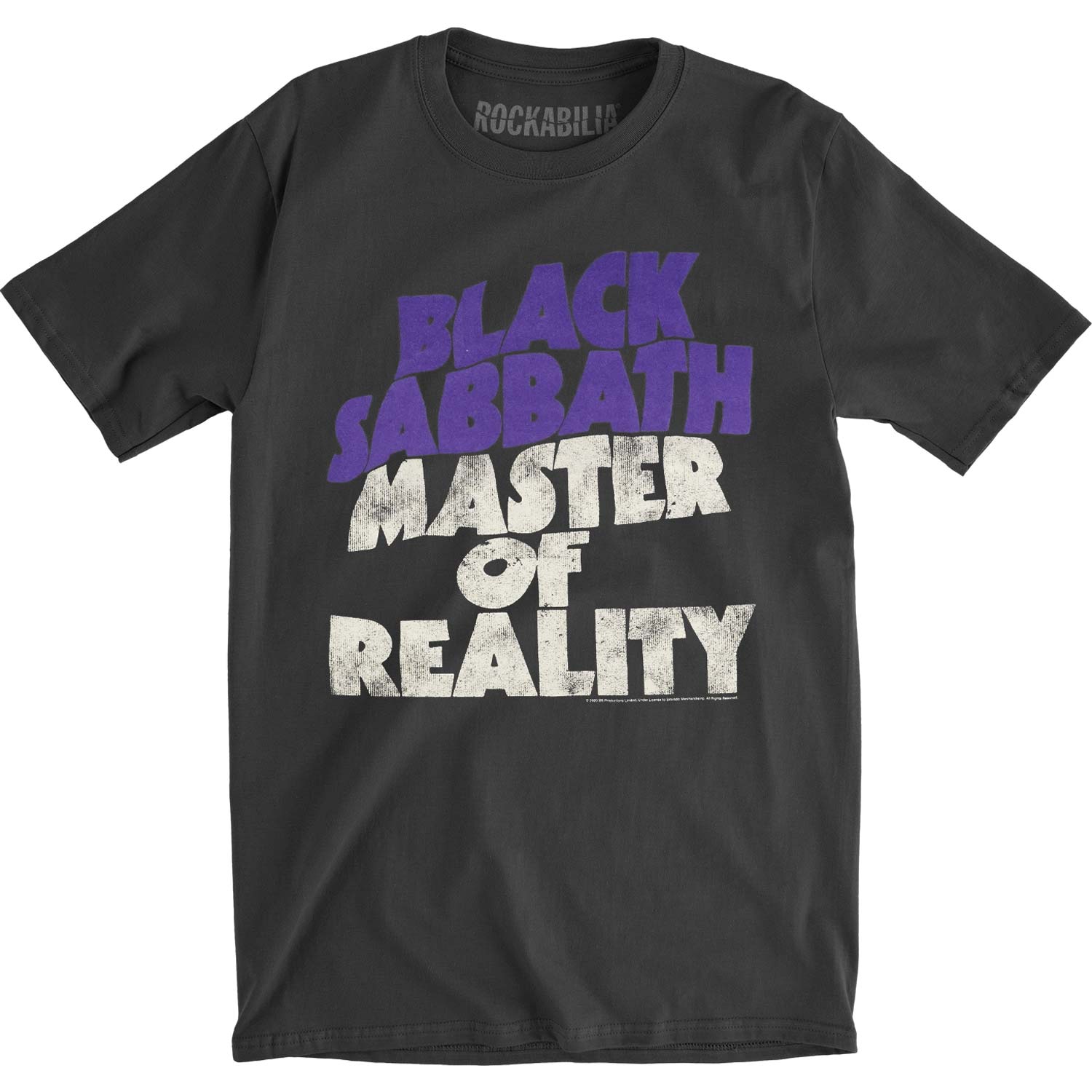 Black Sabbath Master Of (Flocked) Vintage T-shirt Front