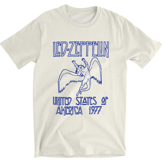 Led Zeppelin 77 Flock Vintage T-shirt Front
