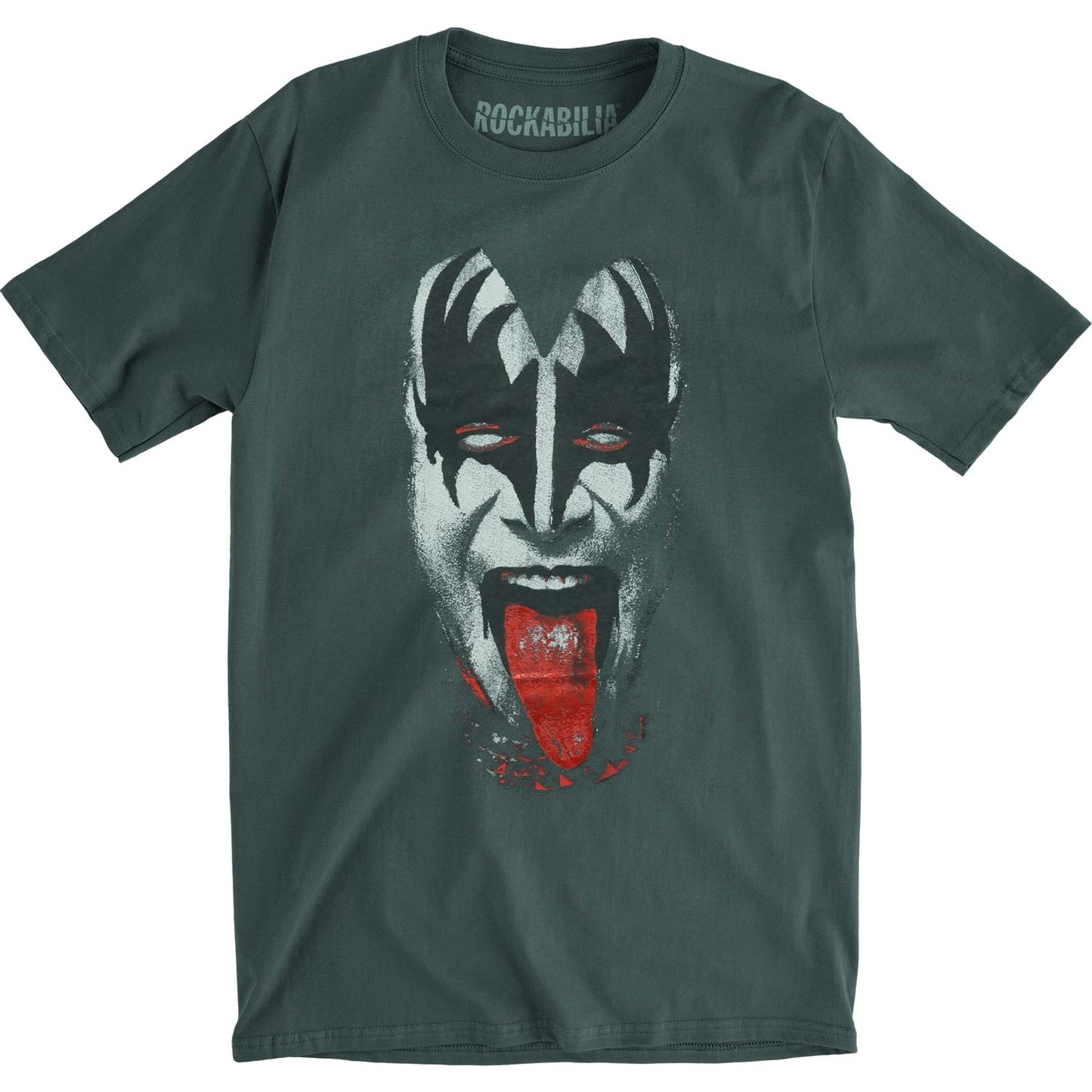 KISS Demon Face Vintage T-shirt Front