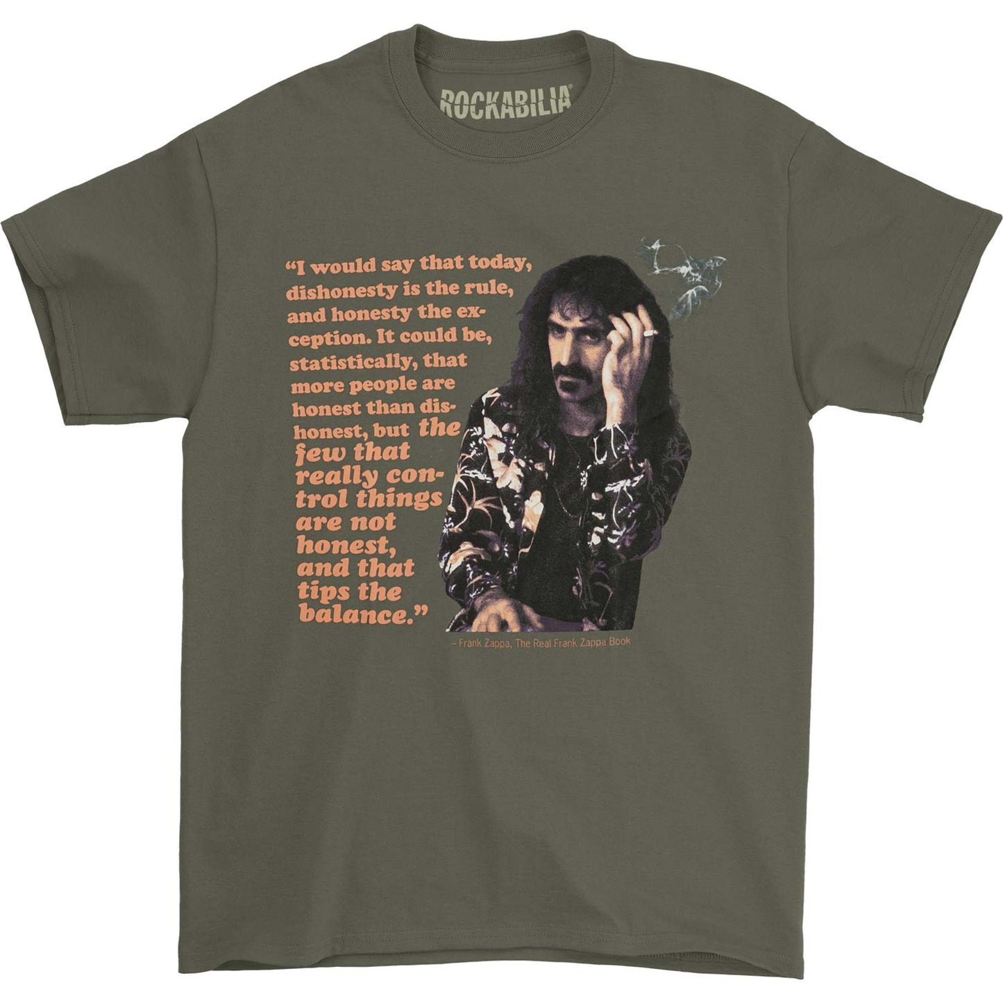 Frank Zappa Honest Tee T-shirt Front