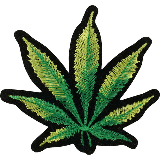 Pot Leaf Embroidered Patch Front