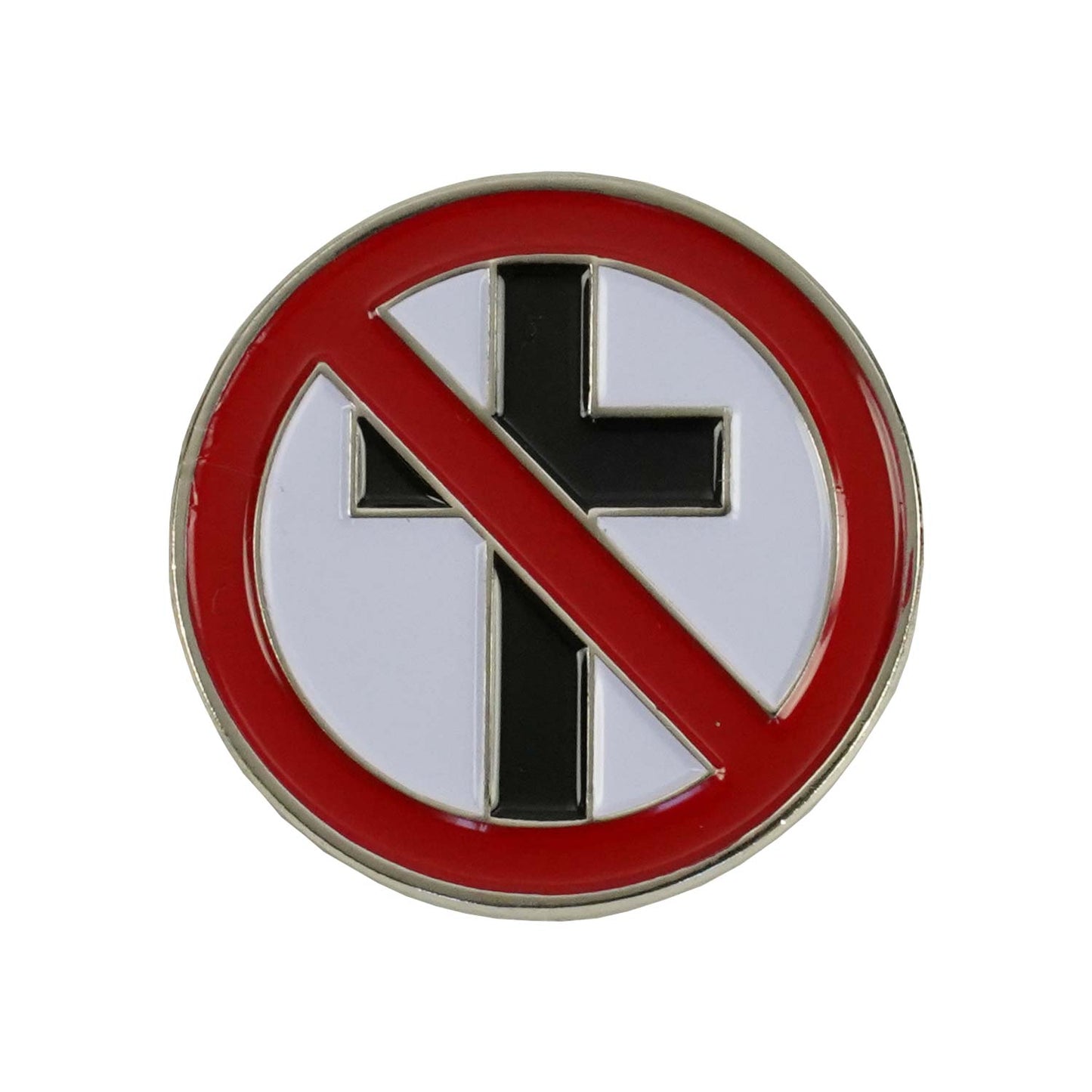 BR Classic Crossbuster Enamel Pin (1.25") Pewter Pin Badge