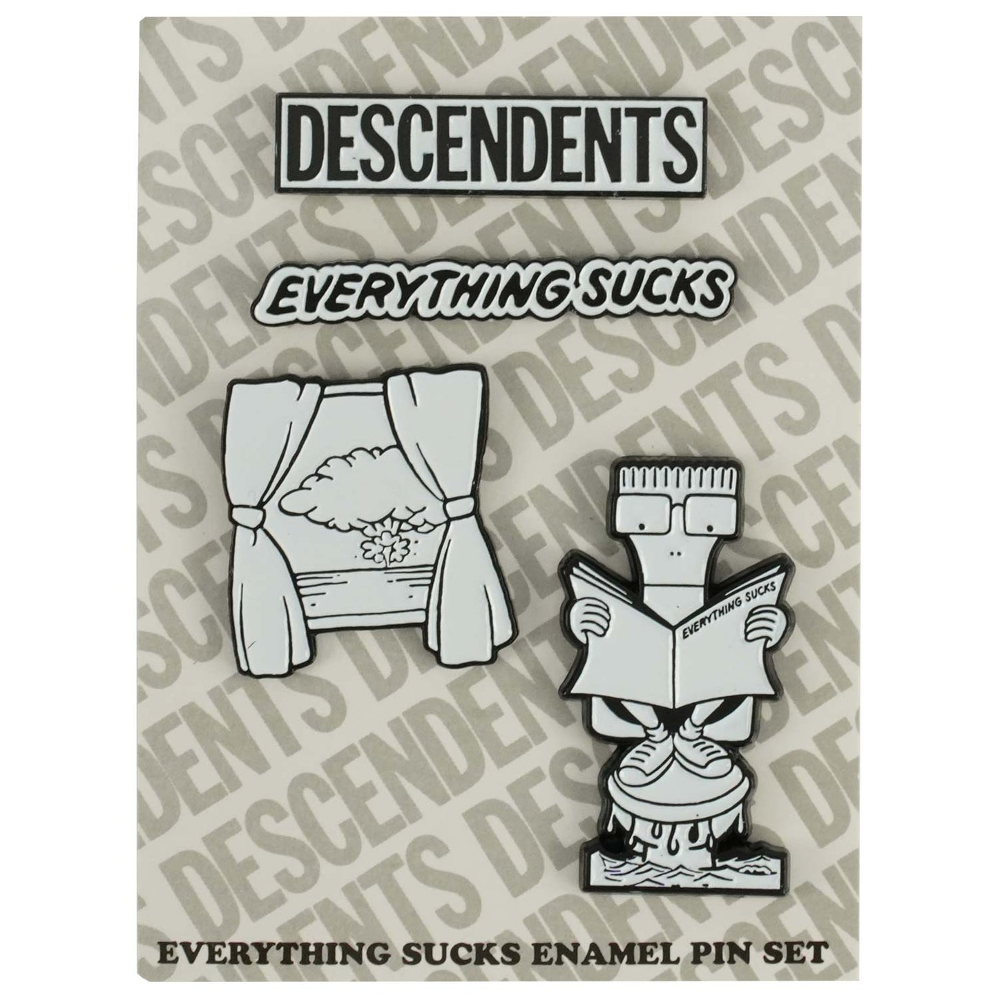 Descendents Everything Sucks Enamel Pin Set (4 Pins) Pewter Pin Badge