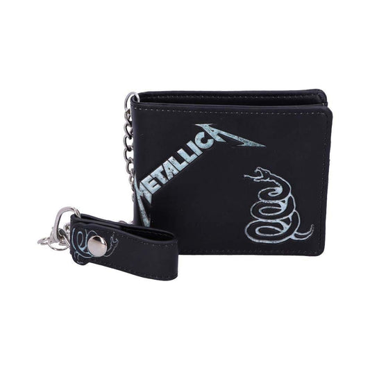 Metallica Black Album Wallet With Chain Tri-Fold Wallet Front