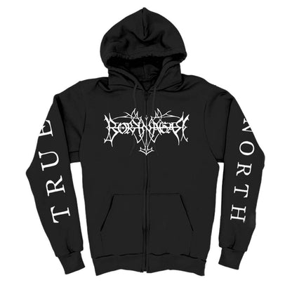 Borknagar True North Zip Up Hoodie Zippered Hooded Sweatshirt Front