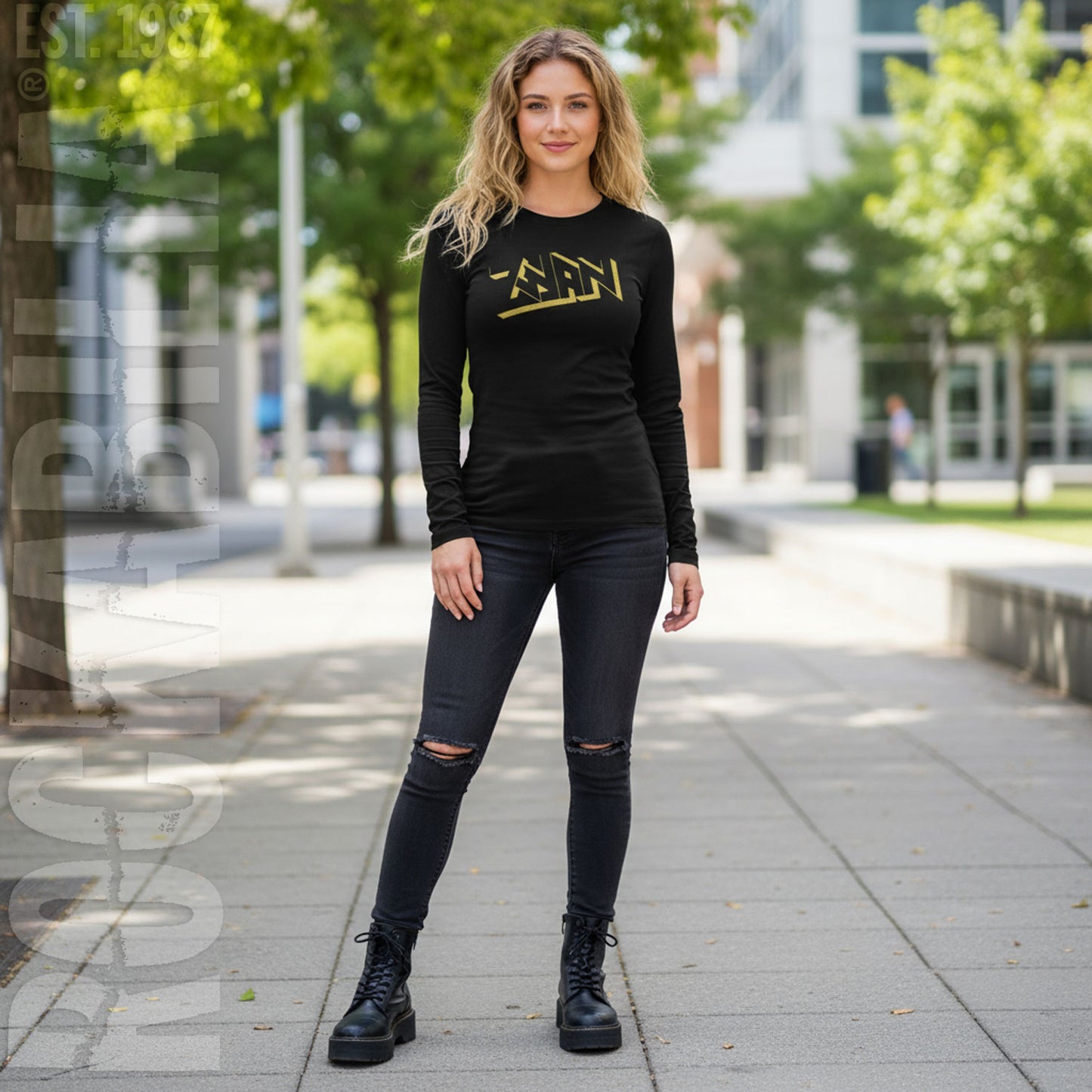 Photo With David Long Sleeve Baby Doll Junior Top