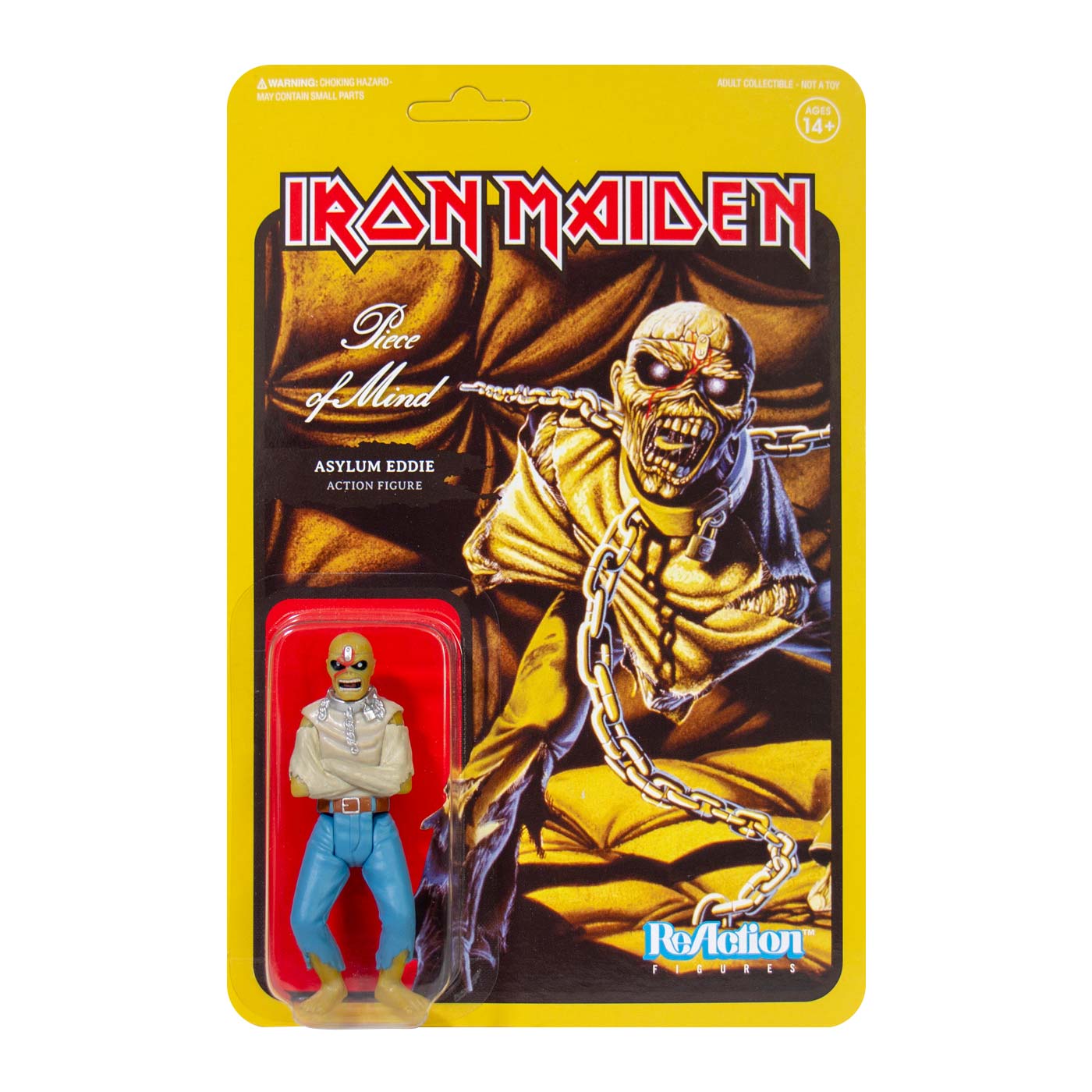 Iron Maiden Super7 Piece of Mind (Album Art) Asylum Eddie 3.75" ReAction Figure Action Figure Front
