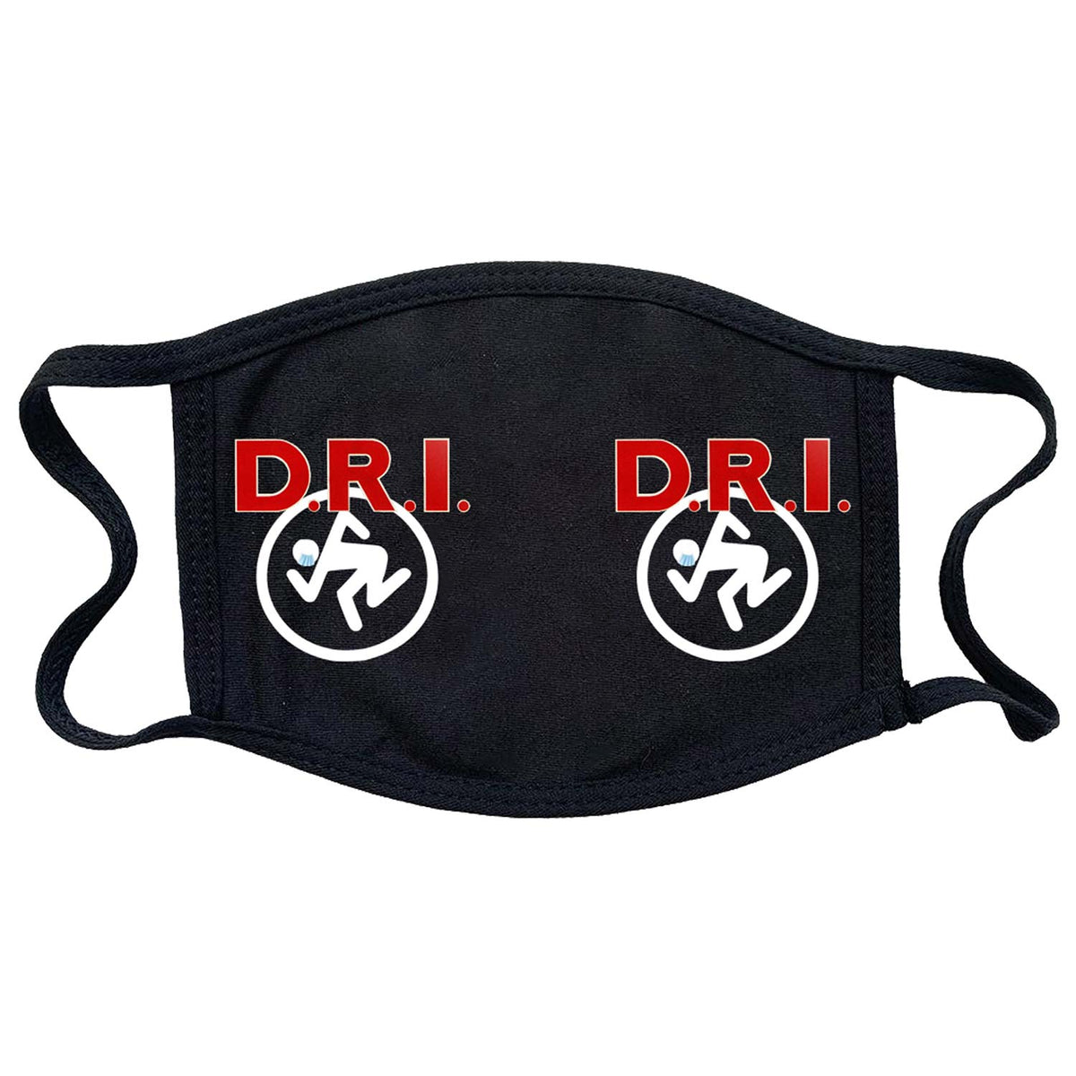 D.R.I. Skanker Man Wearing Face Mask Under Logo (Rockabilia Exclusive) Face Mask Front