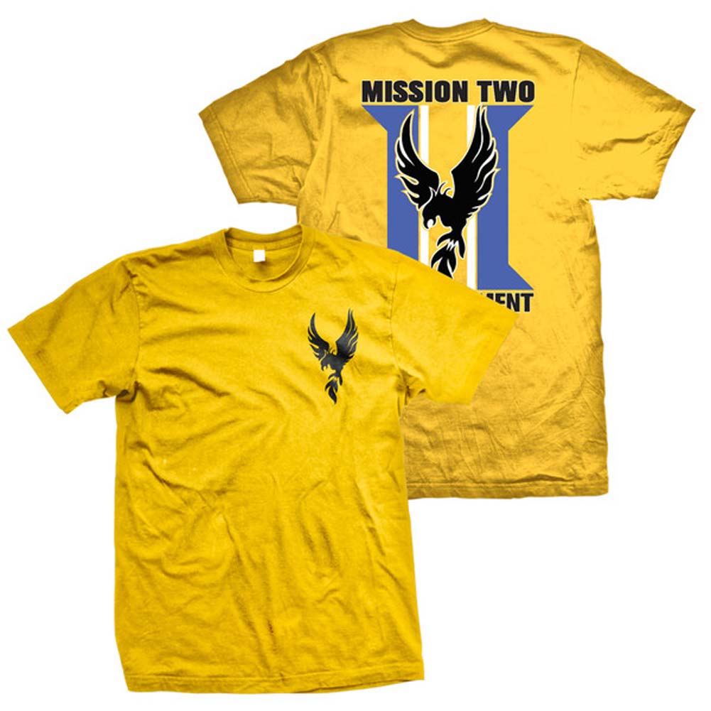 Mission Two Entertainment M2 Limited Edition Gold T-shirt Front