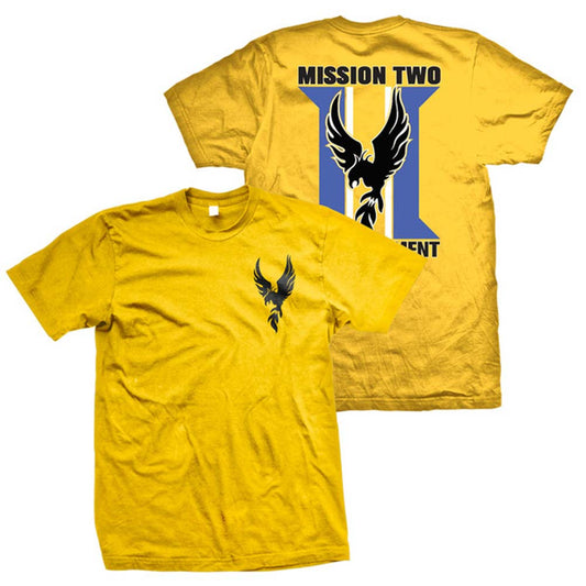 Mission Two Entertainment M2 Limited Edition Gold T-shirt Front