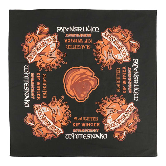 Whitesnake Rock Never Stops Bandana Front