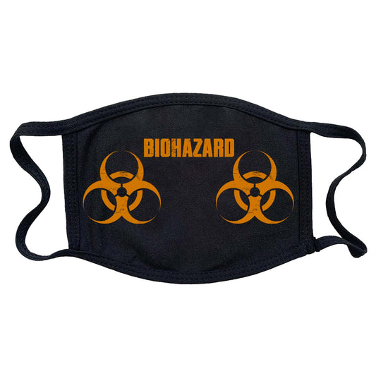 Biohazard Dual Symbols Under Logo (Rockabilia Exclusive) Face Mask Front