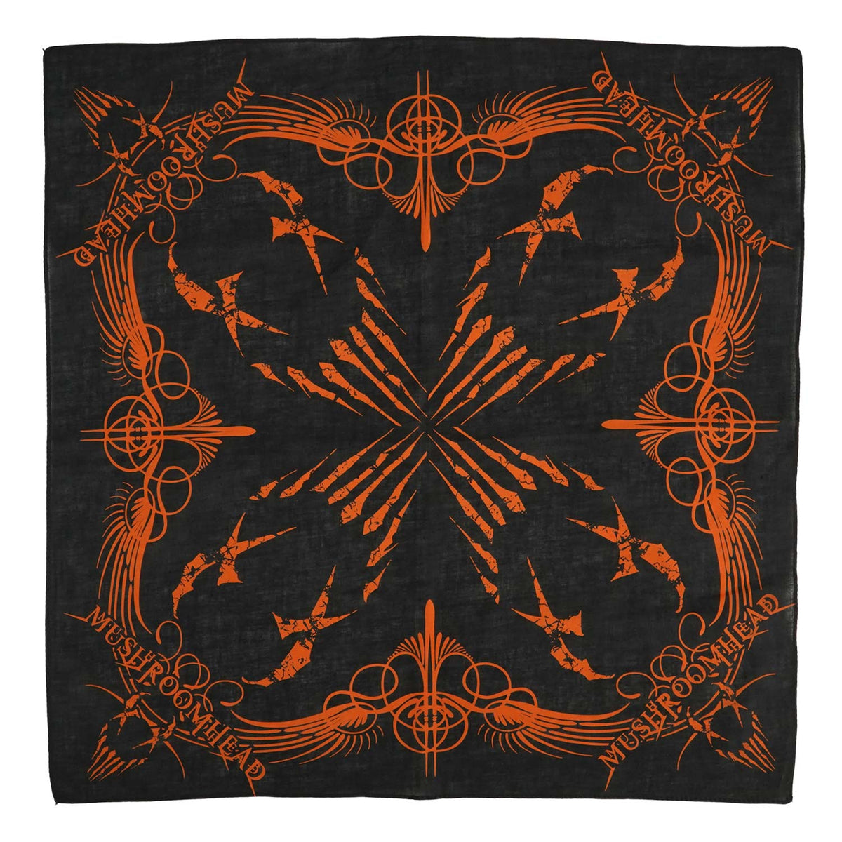 Mushroomhead Logo With Orange Print Bandana Front
