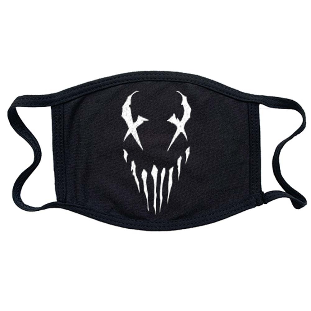Mushroomhead Black Mask/White Logo Face Mask Front