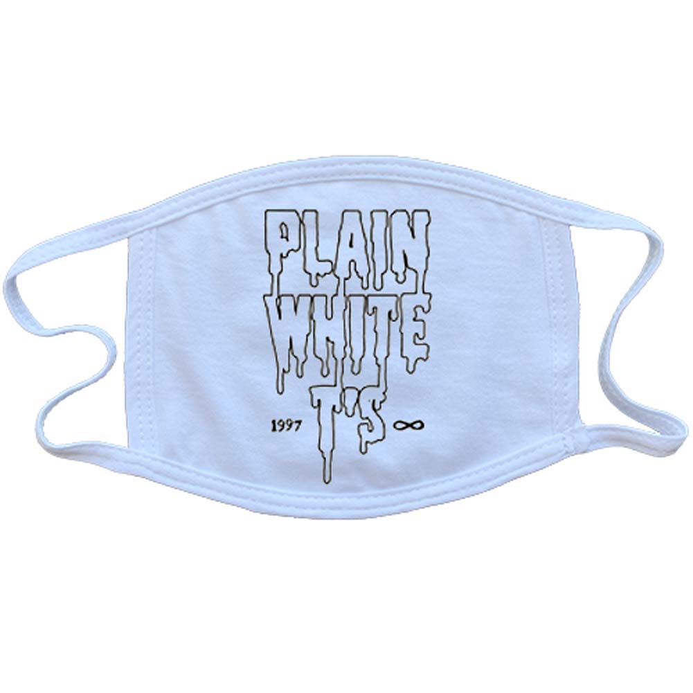 Plain White Ts Drips Face Mask Front