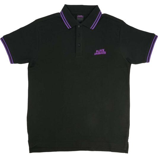 Black Sabbath Wavy Logo (Import) Polo Shirt Front
