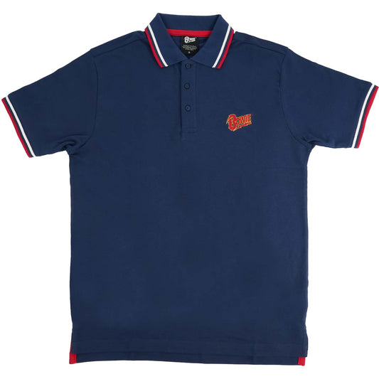 David Bowie Flash Logo (Import) Polo Shirt Front