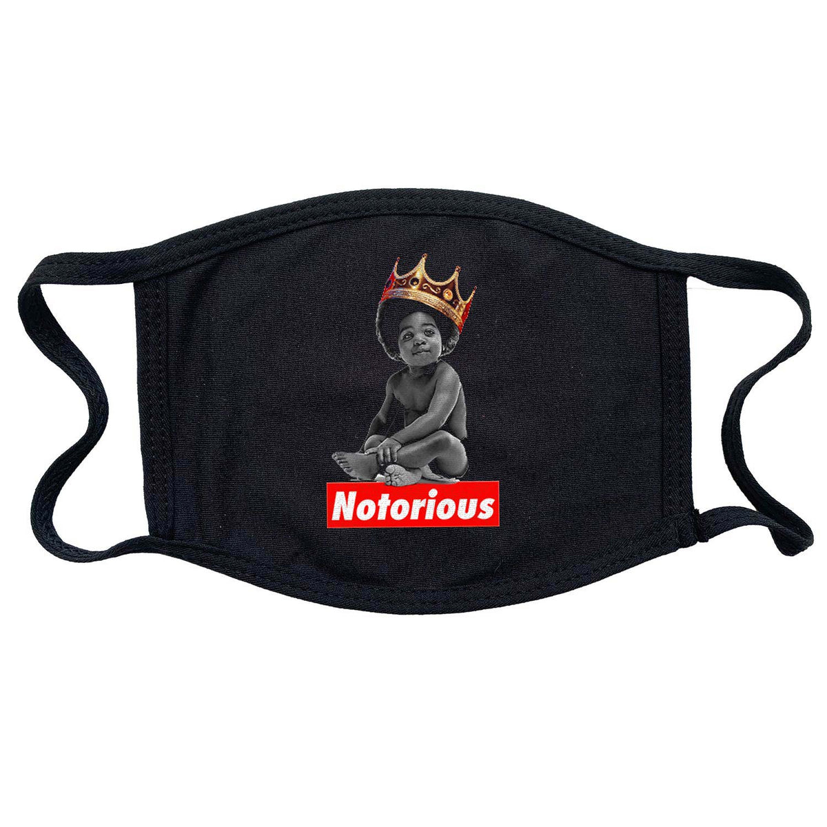 Notorious B.I.G. Biggie Baby Face Mask Front