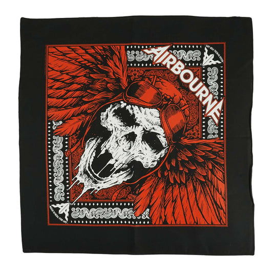 Airbourne Red Skull Bandana Front