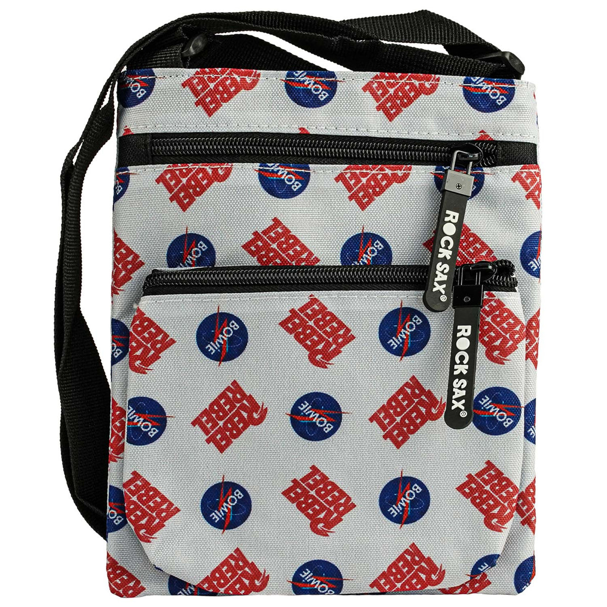 David Bowie Rebel Rebel Body Bag Backpack Front
