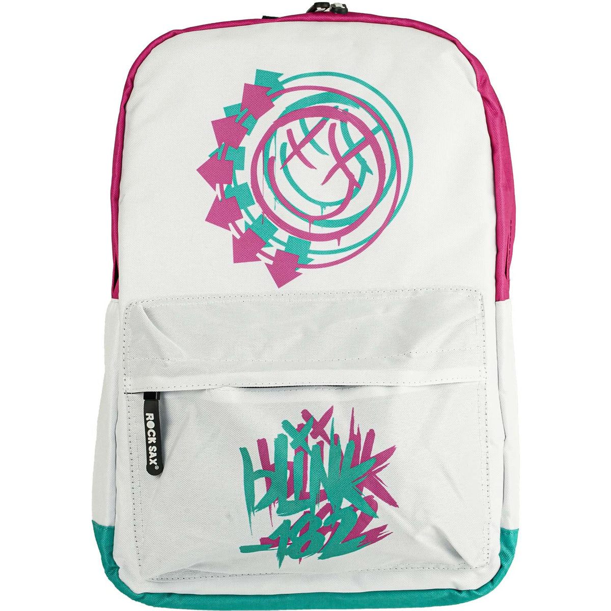 Blink 182 Smiley White Classic Backpack Front
